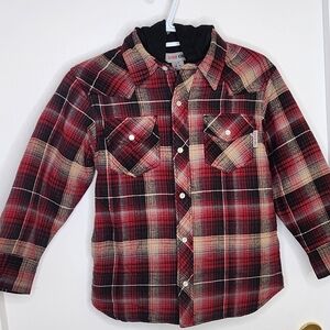 Work King Plaid Button-Down Kids Coat